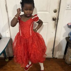 4T Red Ballgown Dress