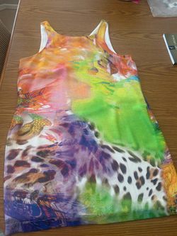 Abstract Print summer Dress - size M - New
