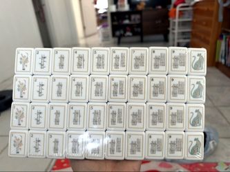 Premium American Acrylic Mahjong Set 160 Tiles Engraved Tortoiseshell Backs