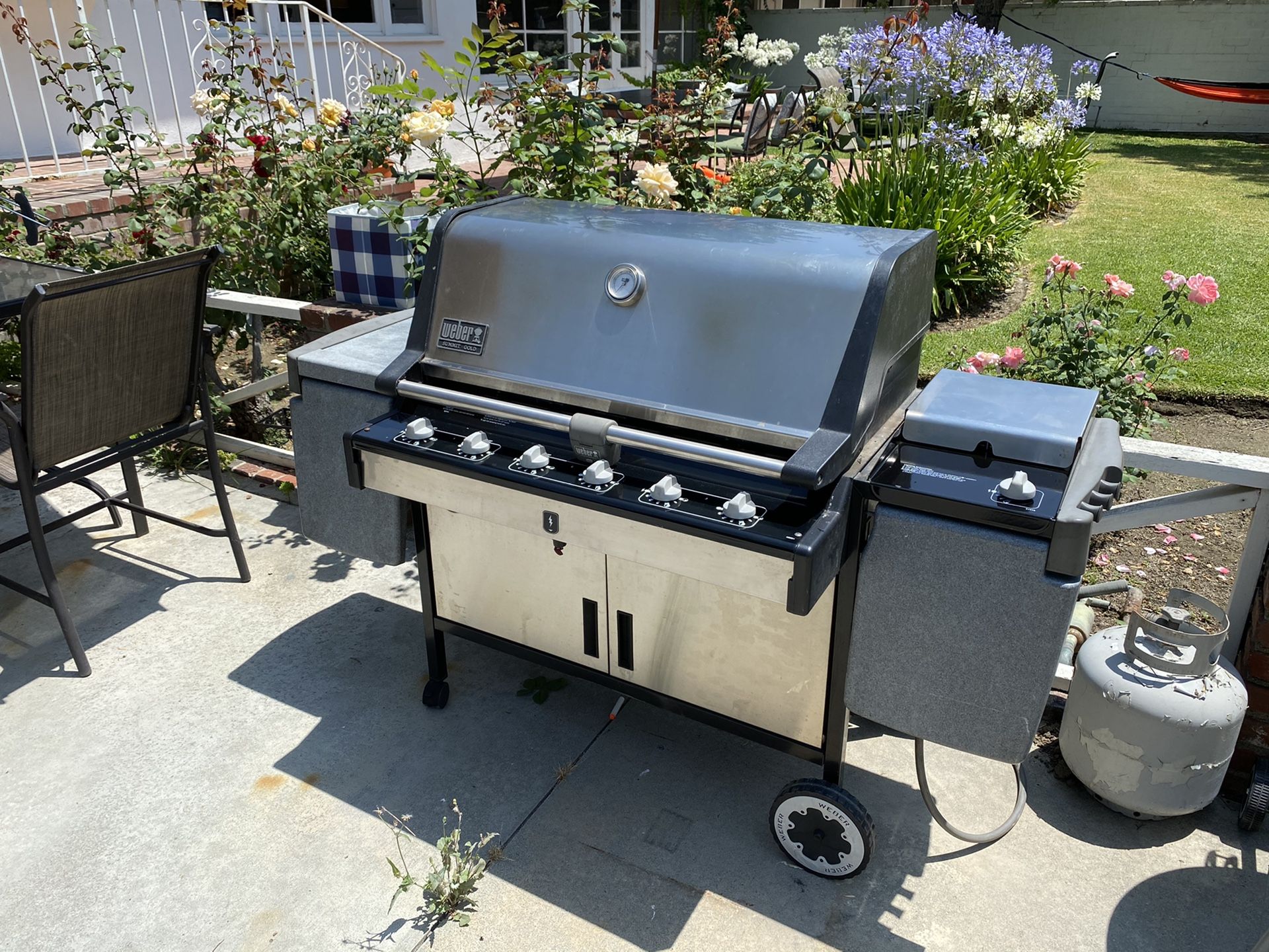 Weber Summit Gold NG “natural gas” 7 burner bbq grill Everything Works