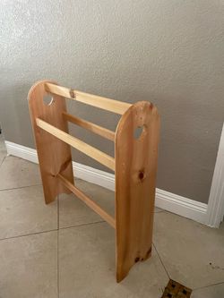 Vintage wooden heart quilt rack