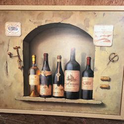 Wine Bottle Art Decor Frames Pictures 