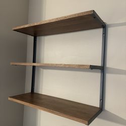 West Elm L-Beam Shelf, Short, Burnt Wax (2 Shelves)