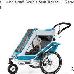 Kids Double Seat Bike Trailer / Jogging Stroller