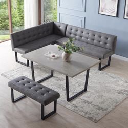 Kitchen Dining Table With Bench 