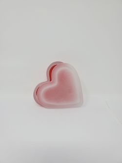 Frosted Red Heart Shaped Candle