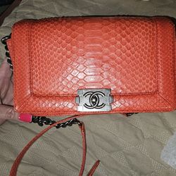Chanel Genuine Python Boy Bag. Rare