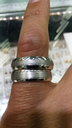 14k white gold wedding set rings 13.4 grams total