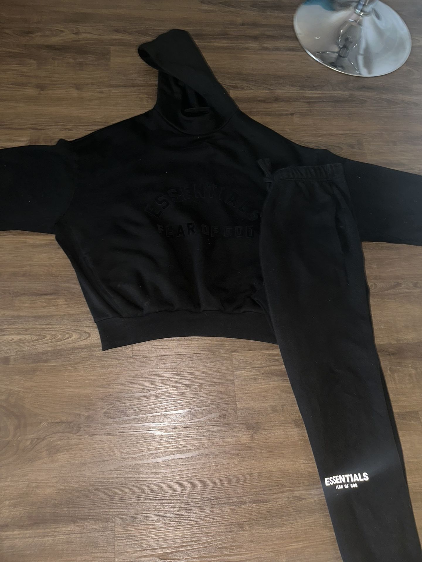 Black Essentials Fear Of God Sweatsuit
