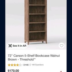 New 5 Shelf Bookcase