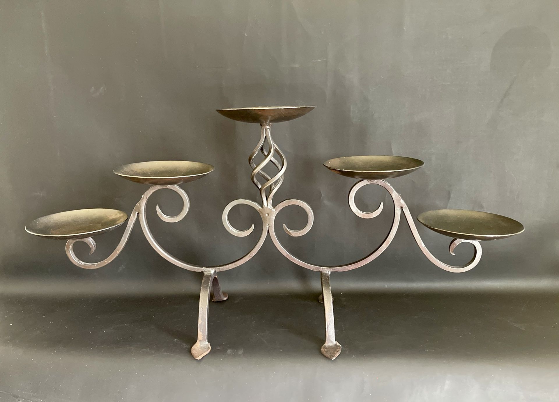 Pier 1 Metal Wrought Iron Candle Holder 