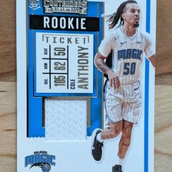2020-21 Contenders Cole Anthony Rookie Patch
