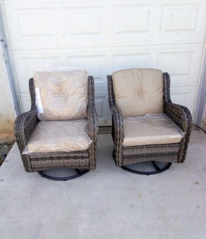 Assembled Patio Chairs Patio Swivel Chairs Patio Glider Chairs Brand New Patio Set 2 Piece Bistro Set