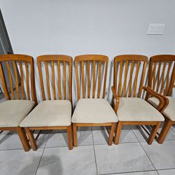 Solid wood dining chairs 6 counts