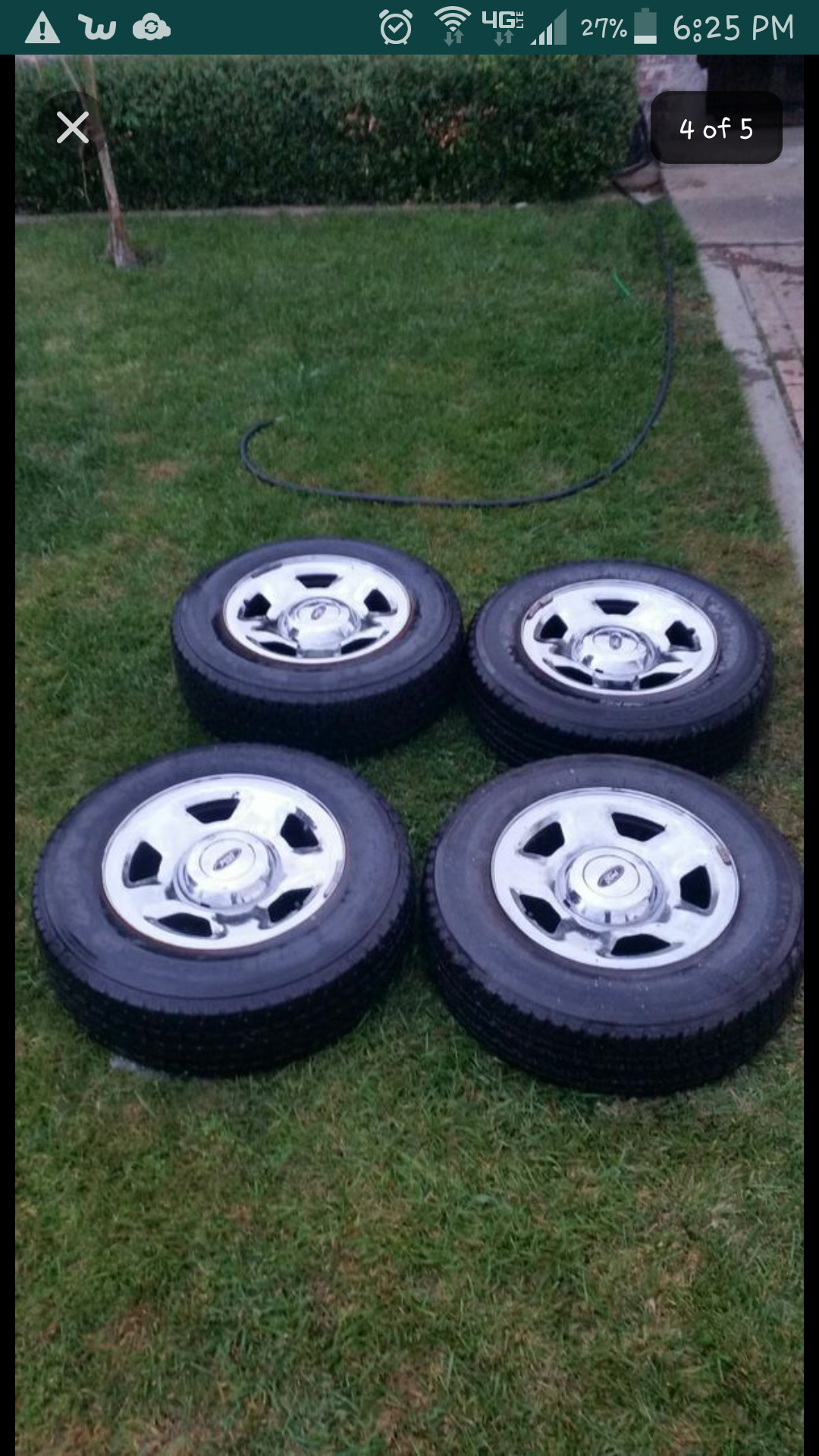 Set de rines para Ford f150 de 6 birlos y la medida de la llanta es 235 70 17
