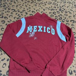 Women Mexico Zip up Sweatshirt Xsmall