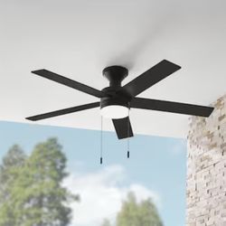 ON SALE! Caltris 52 in. Integrated LED Indoor/Outdoor Matte Black Ceiling Fan ready for pickup today