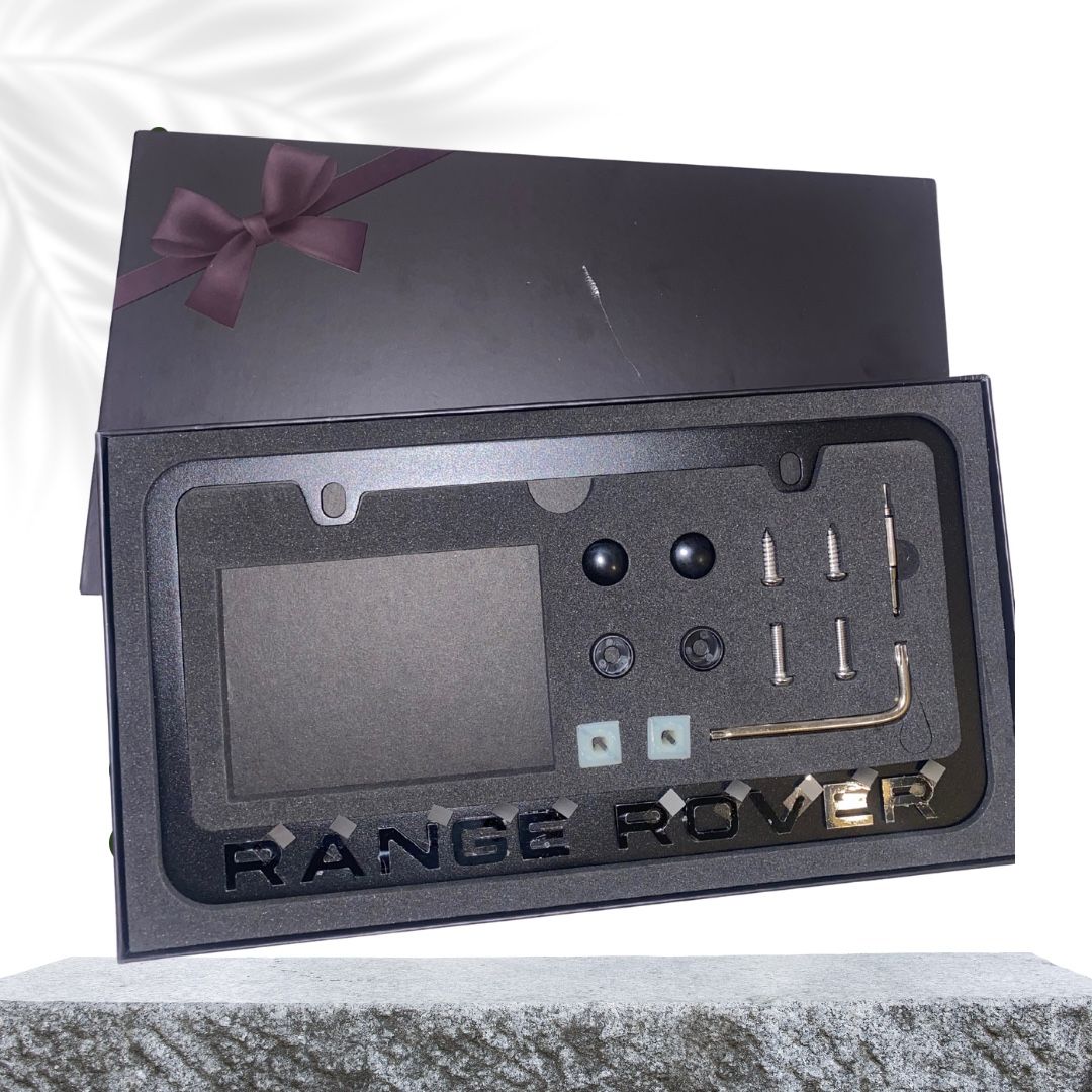 Black License Plate Frame for Range Rover