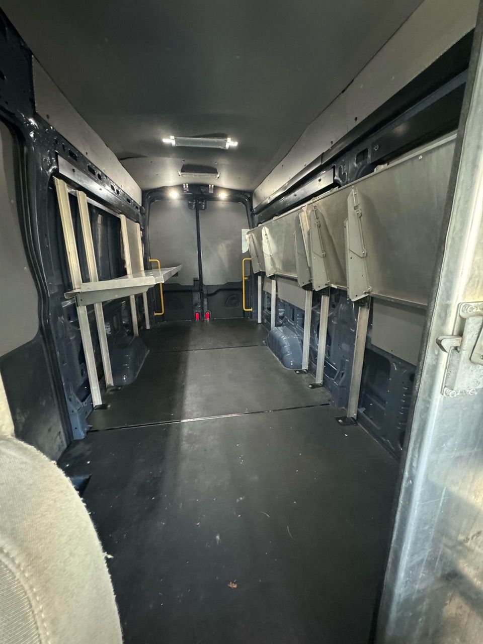 Van Racking Bins Utilimaster Aluminum Fold-Up Van Shelving + Bulkhead for Sale in ...