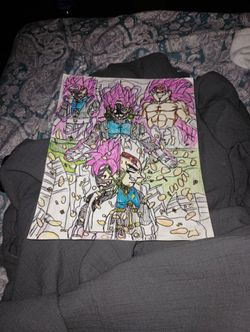 Masked Saiyan Gokublack And Oren Vegeta Fusion  Drawing 
