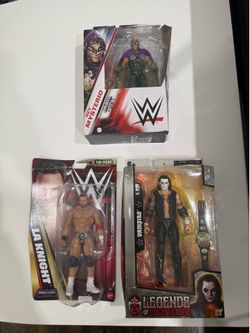 WWE & Legends of Lucha Libre Figure Lot – Rey Mysterio, CJ Knight & Vampiro