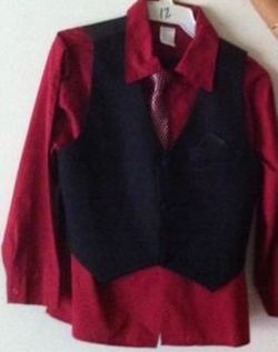 Boys 3 piece suit shirt, pants and vest