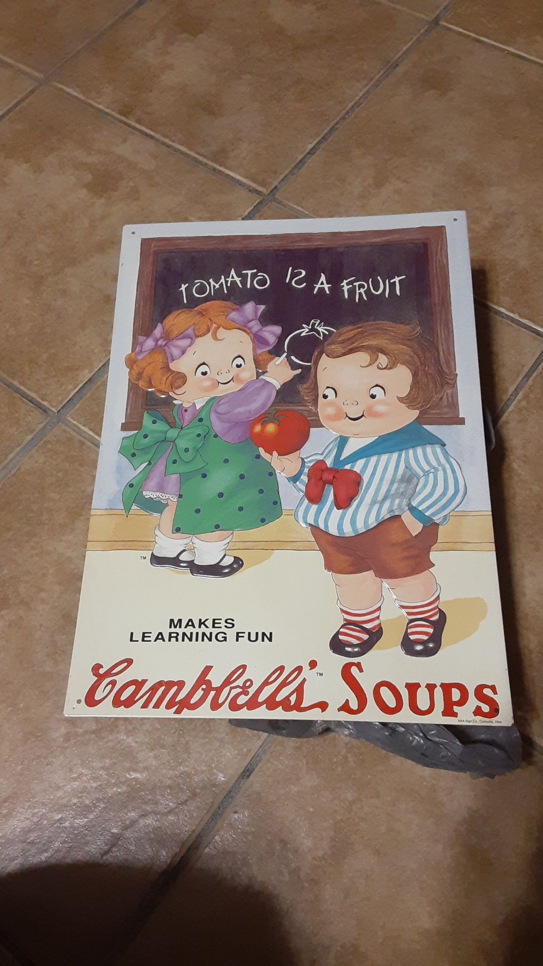 17 x 11 1/2 in sign great condition for age 27 years old preserved condition