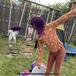 Well Loved Swing Set With Mini Attached Trampoline