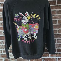 “Don’t Worry, Be Happy!” Crewneck Sweatshirt Size Adult XL