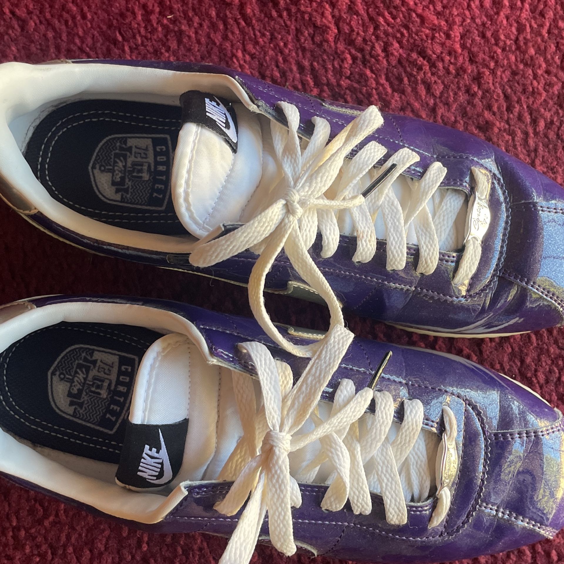 Nike Cortez 72 Basic Premium QS Purple White Silver Mens  display picture 1