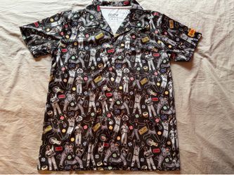 Chicago White Sox MLB 2005 World Series Graphic Buttoned Shirt; Men’s M