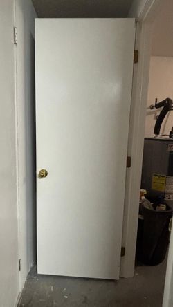 Interior door with frame