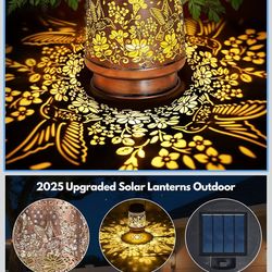 Solar Lantern Outdoor Lamp Waterproof Decorations Garden Decor, Christmas Birthday Gifts for Women, Mom, Grandma Decorative Garden, Yard, Patio, Lawn,
