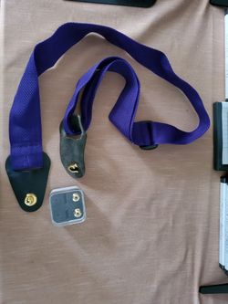 Gold Schaller S Locks with Purple Strap