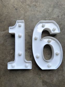 Sweet 16/Birthday Light Up Numbers