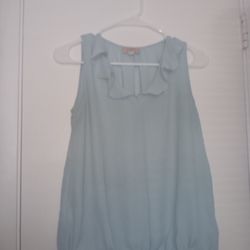 Baby Blue Summer Top Chiffon Fabric From Loft Outlet Size Xsmall 