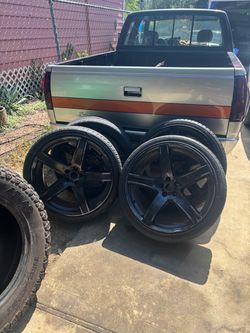 5 spoke rims and tires
