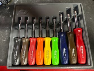 Snap-on 9-Piece SAE Nut Driver Set 3/16”–1/2” USA