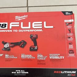 Milwaukee Grinder And 3/8 Impact Wrench Set