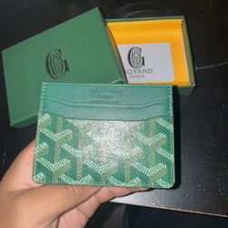 Goyardine Saint Sulpice Card Holder Green