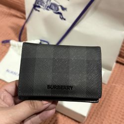 Men’s Burberry Folding Check Case Wallet