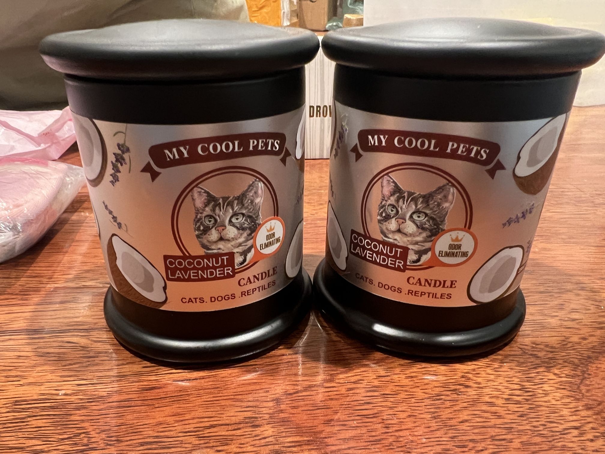 2-Pack, Cat, Dog, Reptile, Deodorant Candles, Coconut, Lavender