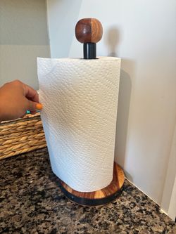 Black and Wood napkin holder