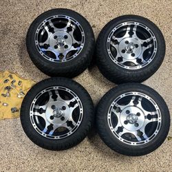 Golf cart rims and tires 215/35–12