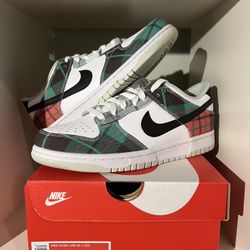 Nike Dunk Low Tartan Plaid Sz 7y