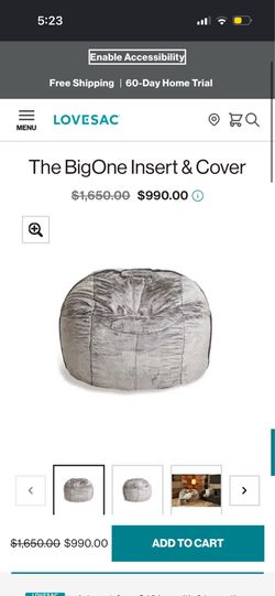 Lovesac The Big One Insert and Cover