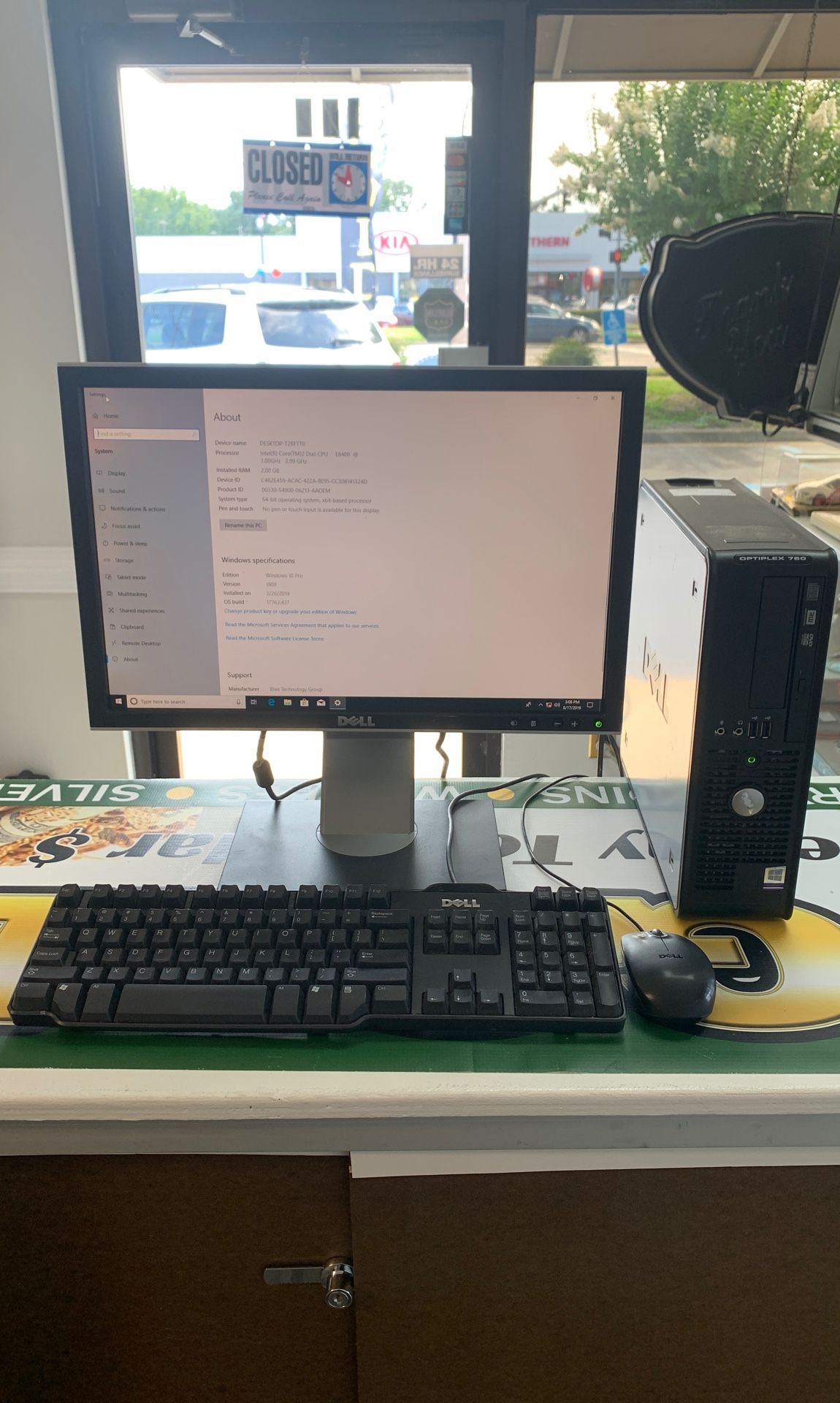 Dell desktop computer , monitor, key board, mouse
