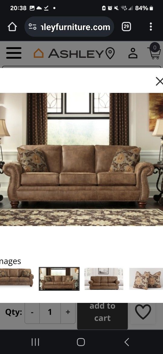 SOFA & LOVE SEAT ASHLEY frniture like new 