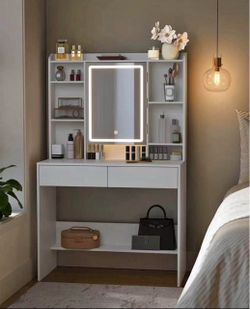 Brand New Makeup Vanity Set with LED Mirror, Drawers & Stool - In Box, Fits in Regular Car!