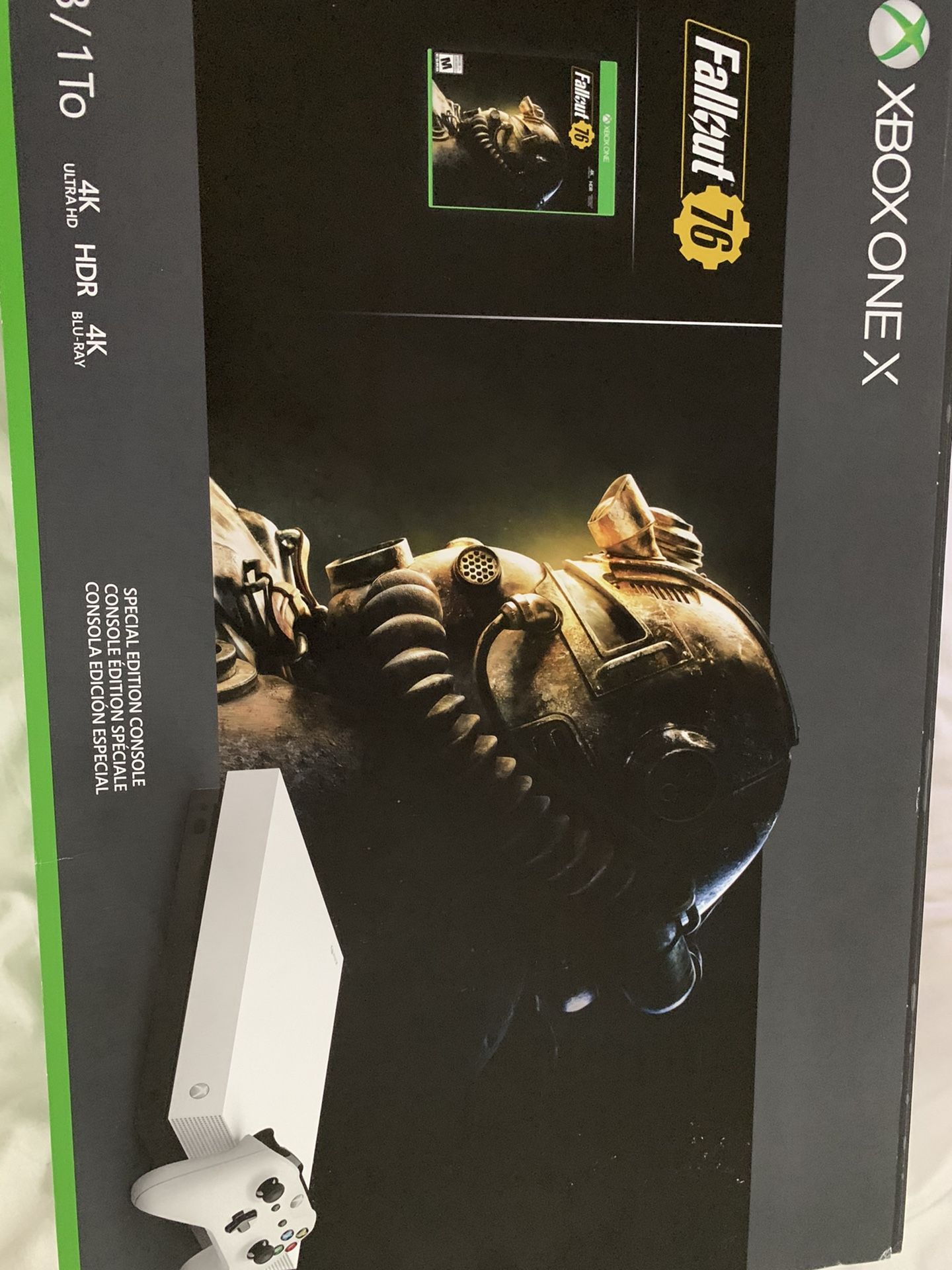 Xbox one x with sealed fallout 76